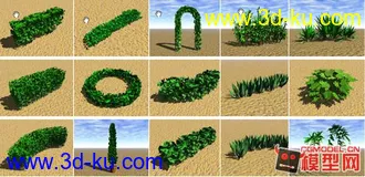3D打印模型景观绿化灌木（合集）的图片