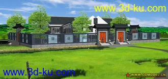 3D打印模型乡村酒店一个，希望大家用得上的图片