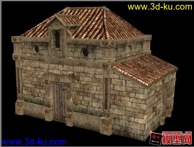 中世纪 西方民居3D模型，低模，2048贴图的图片1