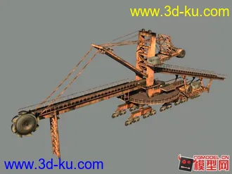 3D打印模型大型挖沙传输机型,中远景可用的图片