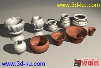 3D打印模型公园 园林景观（合集）树林灌木花卉草皮花架休闲椅喷泉的图片