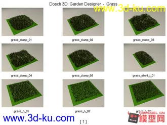 3D打印模型公园 园林景观（合集）树林灌木花卉草皮花架休闲椅喷泉的图片