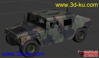M1025 HUMVEE 悍马基本型 模型下载带贴图的图片