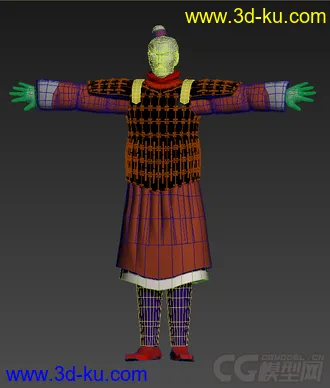 以前弄的一个兵马俑模型的图片