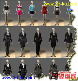 3D打印模型精品橱窗服装鞋子的图片