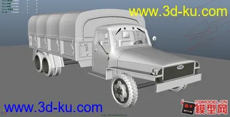 3D打印模型初学的时候做的卡车，供新手学习的图片
