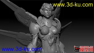 3D打印模型女机器人，老外教程里的的图片