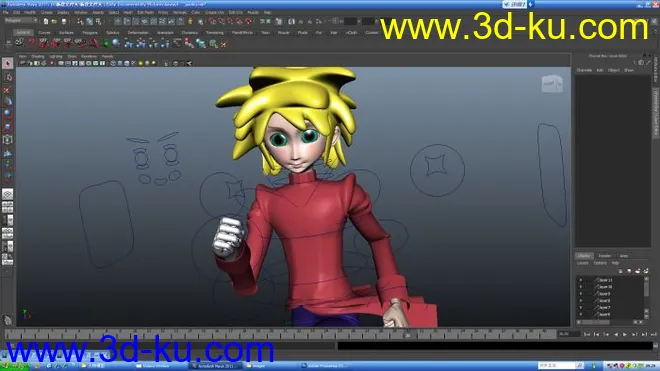 3D   maya   萝莉     美少女     动漫     可爱模型的图片1