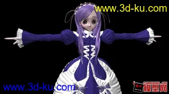 3D打印模型能美   3D   maya   萝莉     美少女     动漫     可爱的图片