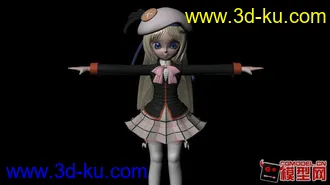 3D打印模型能美   3D   maya   萝莉     美少女     动漫     可爱的图片