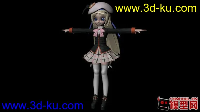 能美   3D   maya   萝莉     美少女     动漫     可爱模型的图片6