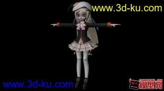 3D打印模型能美   3D   maya   萝莉     美少女     动漫     可爱的图片