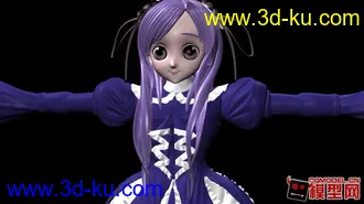 3D打印模型能美   3D   maya   萝莉     美少女     动漫     可爱的图片