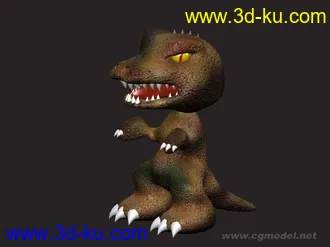 3D打印模型几年前弄着完的小恐龙阿贡的图片