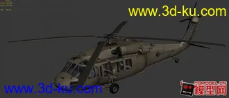 3D打印模型[Lock On] UH-60A 黑鹰直升机的图片