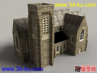 3D打印模型美丽的西洋古代房子的图片