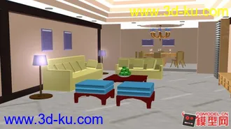 3D打印模型室内烘培场景低模的图片