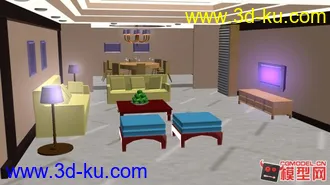 3D打印模型室内烘培场景低模的图片