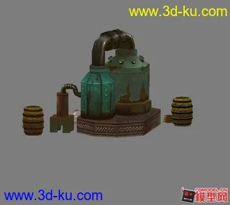 3D打印模型蒸汽机的图片