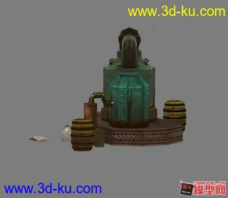 3D打印模型蒸汽机的图片