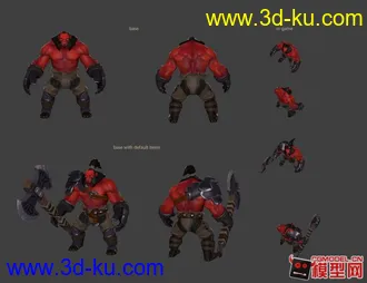 dota 斧王的模型 有绑店有贴图的图片