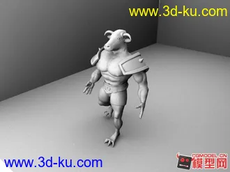 3D打印模型怪物牛头人，可以考虑下载，玛雅文件的图片