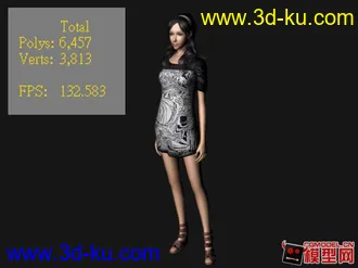 3D打印模型现代女孩的图片