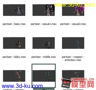 女精灵射手wow 次时代模型，多个模型只需下载一个包的图片
