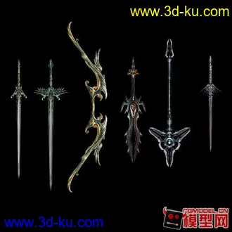 3D打印模型天堂2武器的图片