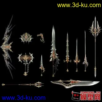 3D打印模型天堂2武器的图片