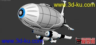 3D打印模型一个科幻的飞艇的图片