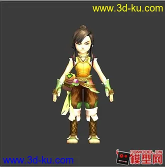 3D打印模型古代风格的古装卡通人物小集锦的图片