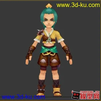 3D打印模型古代风格的古装卡通人物小集锦的图片