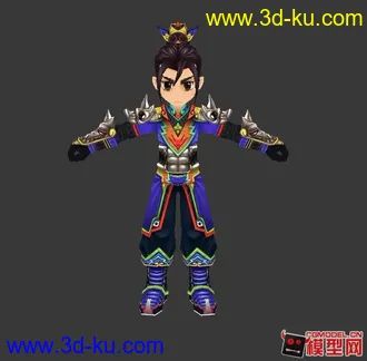 3D打印模型古代风格的古装卡通人物小集锦的图片