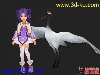 3D打印模型古代风格的古装卡通人物小集锦的图片