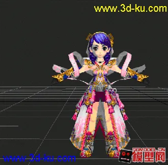 3D打印模型古代风格的古装卡通人物小集锦的图片