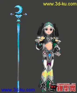 3D打印模型古代风格的古装卡通人物小集锦的图片