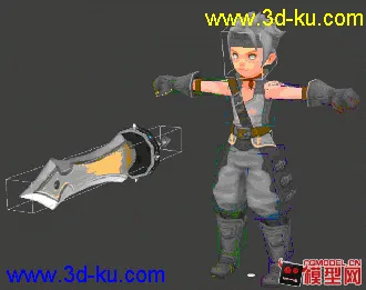 3D打印模型古代风格的古装卡通人物小集锦的图片