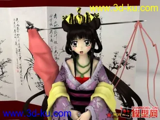 3D打印模型古代风格的古装卡通人物小集锦的图片