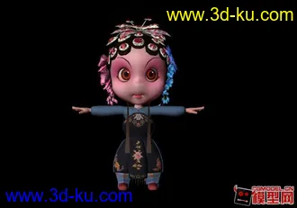 3D打印模型古代风格的古装卡通人物小集锦的图片