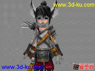 3D打印模型古代风格的古装卡通人物小集锦的图片