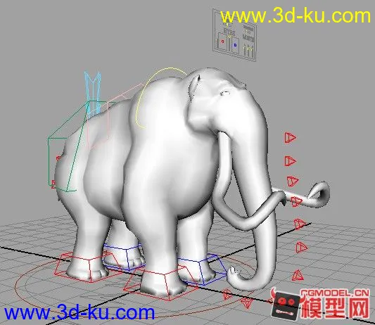 免费 下载 骨骼 表情 大象 冰河世纪模型的图片1