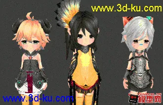 3D打印模型卡通小萝莉们的图片