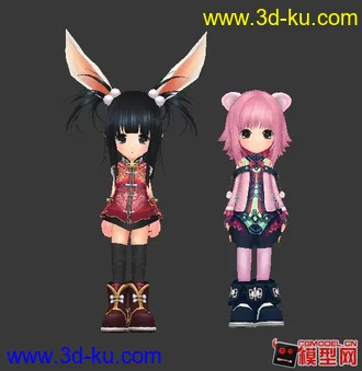 3D打印模型卡通小萝莉们的图片