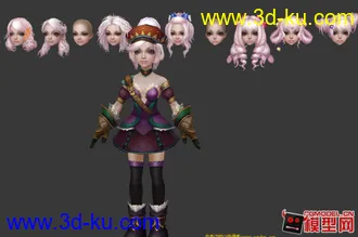 3D打印模型现代卡通美女们的图片
