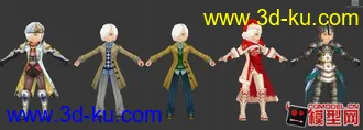 3D打印模型几个经典卡通男的图片