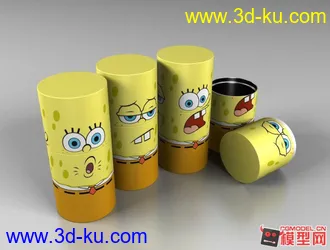 3D打印模型海绵宝宝保温杯的图片