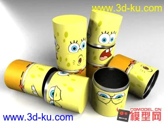 3D打印模型海绵宝宝保温杯的图片