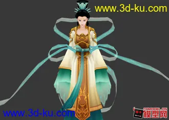 3D打印模型武侠风格美女小集锦的图片