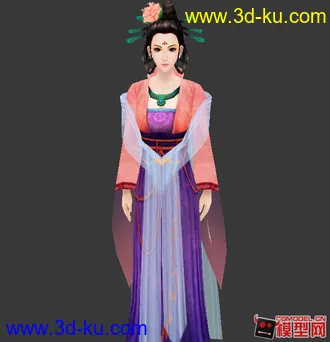 3D打印模型武侠风格美女小集锦的图片